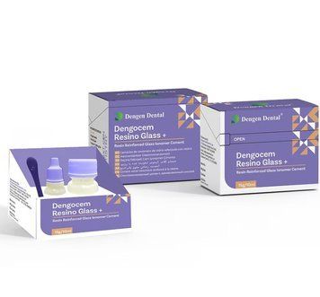 Dengocem Resino Glass+,Стеклоиономерный цемент для фиксации,15г+10мл(Dengen Dental) ЦМ-103 фото