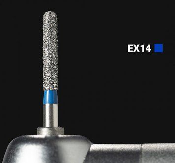 Алмазний бор EX-14 Фісурний з закругленим кінцем (ISO141/016), синій, Mani. Оригінал. БА-139 фото