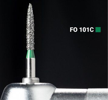 Алмазний бор FO-101C. Полум'яний (ISO 257/013), зелений, Mani. Оригінал. БА-71 фото