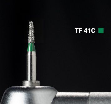 Алмазний бор TF-41C. Усічений конус (ISO 170/012), зелений, Mani. Оригінал. БА-88 фото
