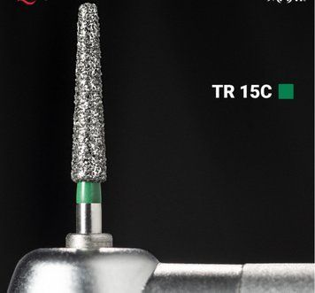 Алмазний бор TR-15C. Конус-олівець (ISO 199/023), зелений, Mani. Оригінал. БА-56 фото