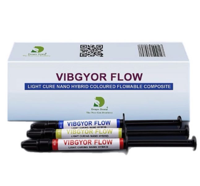 Vibgyor Flow, кольоровий текучий композит, 2г колір: рожевий (Dengen Dental) ДФ-2 фото
