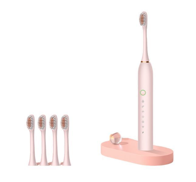 Електрична зубна щітка Sonic electric toothbrush X2 з 4 насадками. Чорна ЗБН-25 фото