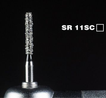Алмазний бор MANI фісурний з закругленим кінцем SR-11SC (ISO 141/014) чорний. Оригінал. БА-33 фото