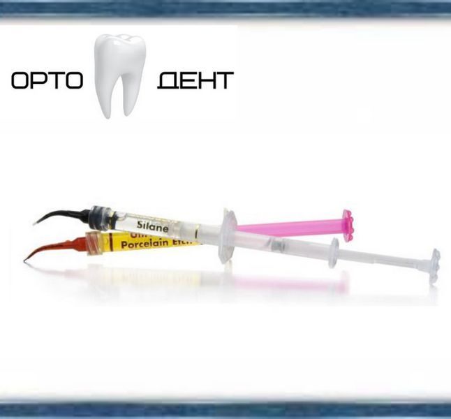 Ultradent Порцеляновий Етч і Силан (Porcelain Etch & Silane) 2 шпр х 1.2мл + насадки РКЕ-1 фото
