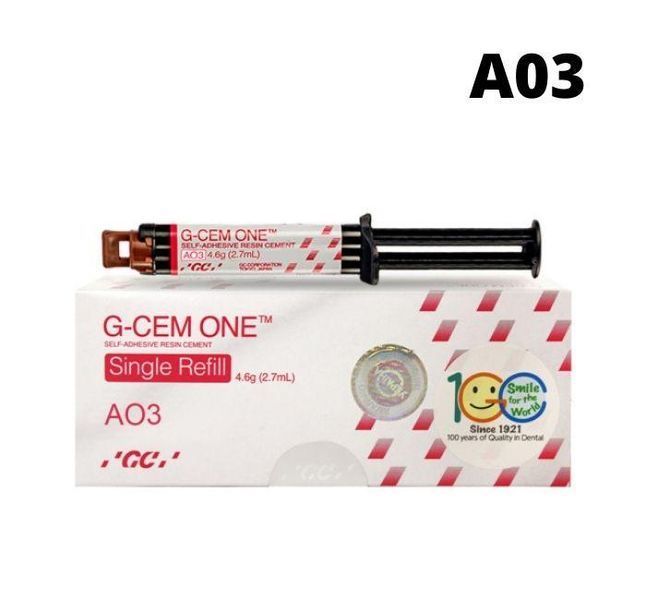 G-Cem One шприц AO3 4.6 г (2.7 мл). Композитний самоадгезивний цемент подвійного затвердіння. ЦМ-81 фото