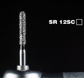 Алмазний бор MANI фісурний з закругленим кінцем SR-12SC (ISO 141/016) чорний. Оригінал. БА-34 фото