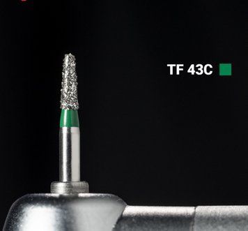Алмазний бор TF-43C. Усека́ний конус (ISO 170/015), зелений, Mani. Оригінал. БА-90 фото