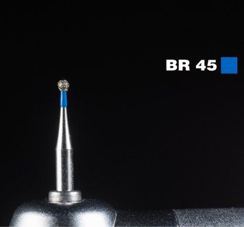Алмазний бор BR-45. Шаровидний (шарик) (ISO 001/010), Mani синій. Оригінал. БА-130 фото