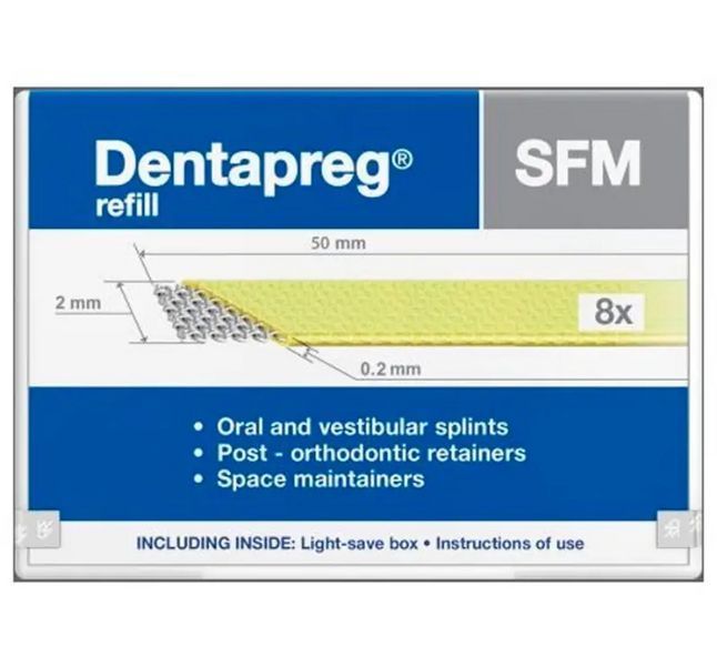 Dentapreg Splint, Дентапрег, Шинирувальна стрічка SFM, 50х2х0,2 мм ШЛ-2 фото