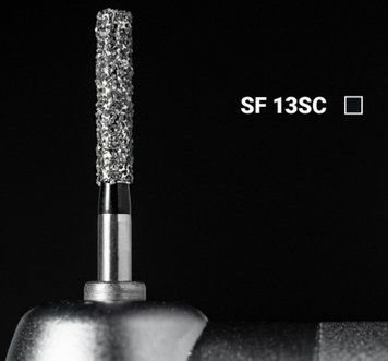 Алмазний бор SF-13SC. Фісурний з плоским кінцем (ISO 111/018), чорний, Mani. Оригінал. БА-26 фото