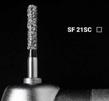 Алмазний бор SF-21SC. Фісурний з плоским кінцем (ISO 110/016), чорний, Mani. Оригінал. БА-27 фото