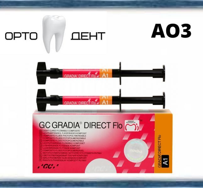 Gradia direct flo AО3 (Градия директ флоу) шприц 2* 1.5 г + насадки набор. ГФ-12 фото