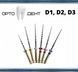 ProTaper Universal асорті (5шт.): D1-2шт, D2-2шт, D3-2шт, машинні дрильбори нікель-титанові МИН-52 фото 2