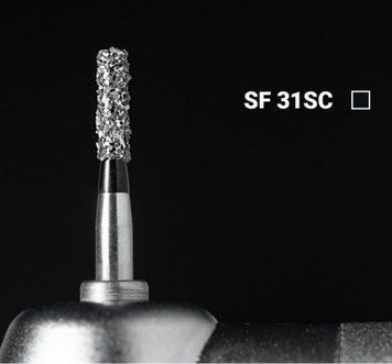Алмазний бор SF-31SC. Фісурний з плоским кінцем (ISO 110/016), чорний, Mani. Оригінал. БА-28 фото