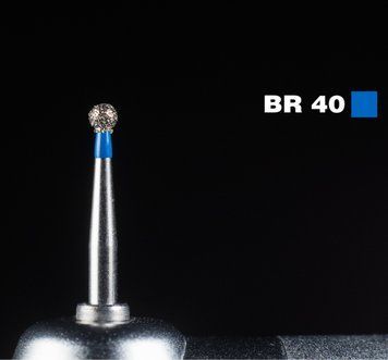 Алмазний бор BR-40. Кулястий (ISO 001/018), Mani синій. Оригінал. БА-134 фото