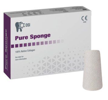 Колагенова губка DSI Pure Sponge, Циліндр 8x14 мм 10 шт/уп ГМСТ-19 фото
