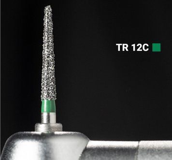 Алмазна бора TR-12C. Конус-олівець (ISO 199/016), зелений, Mani. Оригінал. БА-54 фото