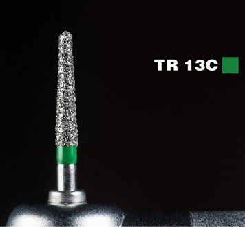 Алмазний бор MANI закруглений конус TR-13C (ISO 198/018) зелений. Оригінал. БА-92 фото