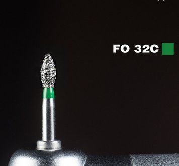 Алмазний бор FO-32C. "Сливка" (ISO 257/018) Mani, зелений. Оригінал. БА-93 фото